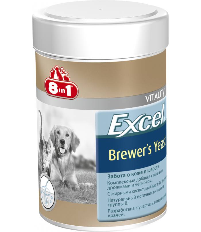 8 In 1 Excel Brewer’s Yeast для кошек и собак